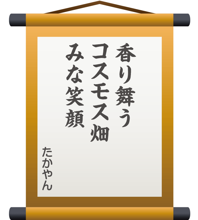 香り舞う コスモス畑 みな笑顔 ／ たかやん