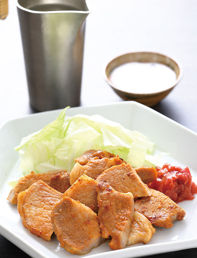 豚肉の味噌漬け たたき梅のせ