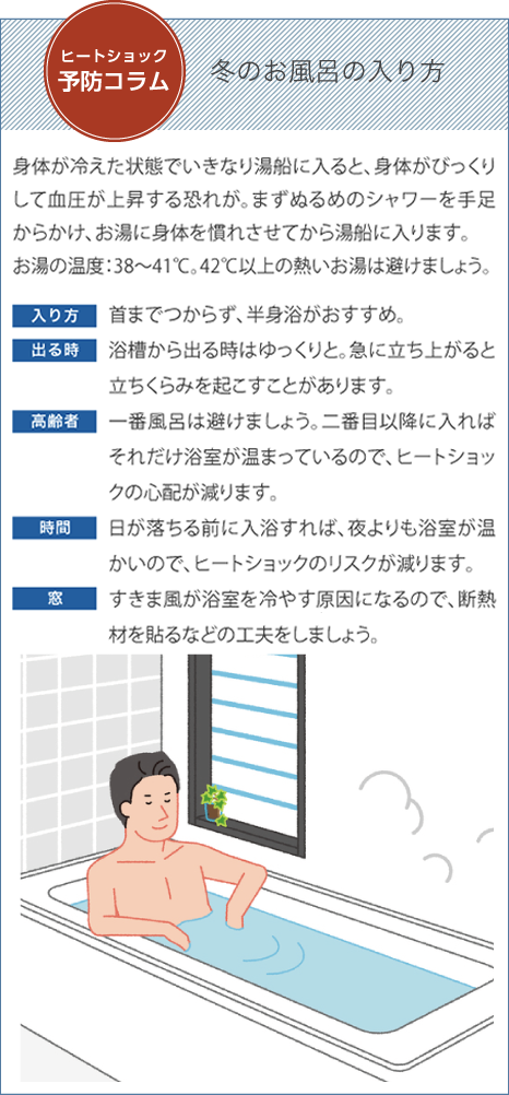 冬のお風呂の入り方